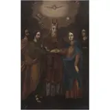 los Desposorios de la Virgen, MÉXICO, SIGLO XVIII, Óleo sobre tela
