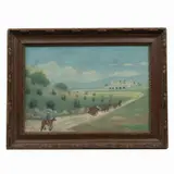 J.r. Ramos, Rumbo a la hacienda, Óleo sobre tela