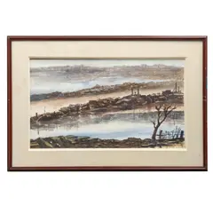 Joaquin Martinez Navarrete, Paisaje, Acuarela sobre papel
