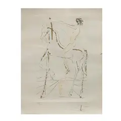 Salvador Dalí, El caballo del faraón, Grabado con aplicacion de dorado 219 / 250