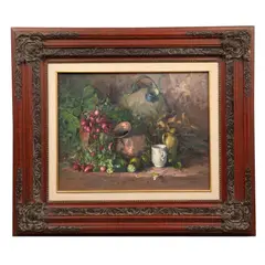 Bodegón con rábanos by Noé Cervantes, Óleo sobre tela, sold Sep 2024