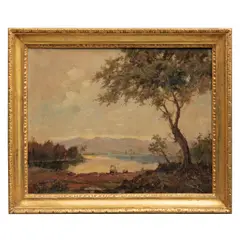 Firmado Paoletti, Paisaje, Óleo sobre tela