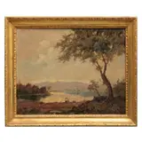 Firmado Paoletti, Paisaje, Óleo sobre tela