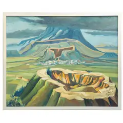 Antonio López Oliver, Paisaje de Torreón, Óleo sobre tela