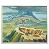 Antonio López Oliver, Paisaje de Torreón, Óleo sobre tela