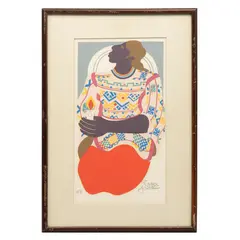 Takayoshi Ito, Mujer con vela, Serigrafía E. P