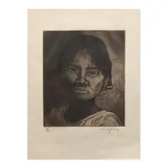 Sarah Jiménez, Retrato de mujer, Grabado al aguafuerte 26 / 30