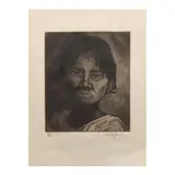 Sarah Jiménez, Retrato de mujer, Grabado al aguafuerte 26 / 30