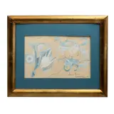Elvira Gascón, Azul y rosa, 1980, Técnica mixta