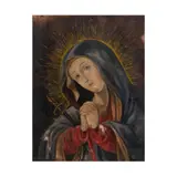 Virgen Dolorosa, MÉXICO, PRINCIPIOS DEL SIGLO XX, Óleo sobre lamina de zinc