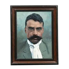 Retrato Emiliano Zapata by Anónimo, Óleo sobre tela, sold Aug 2024