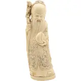 Shu Xing, CHINA, SIGLO XX, Talla en marfil hueco con detalles entintados