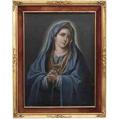 Virgen Dolorosa, MÉXICO, SIGLO XIX, Óleo sobre tela