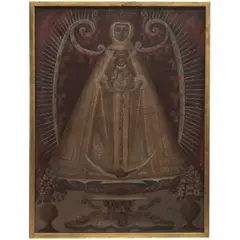 Virgen del Prado, ESPAÑA, SIGLO XVIII, Óleo sobre tela