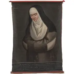 Retrato de Profesión de Monja Capuchina, MÉXICO, FINALES DEL SIGLO XVIII, Óleo sobre tela