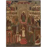 Icono, PROTECCIÓN DE NUESTRA SANTÍSIMA SEÑORA THEOTOKOS Y SIEMPRE VIRGEN MARÍA, Óleo sobre tabla