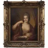 Retrato de Dama, EUROPA, SIGLO XIX, Óleo sobre tela