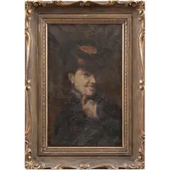 Alberto Fuster, RETRATO DE DAMA, Óleo sobre tela
