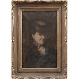 Alberto Fuster, RETRATO DE DAMA, Óleo sobre tela
