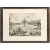 VEDUTA DELLA BASILICA, E PIAZZA DI S. PIETRO IN VATICANO by Giovanni Battista Piranesi, Grabado, 49 x 68.5 cm, sold Aug 2024