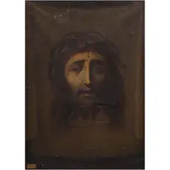 Divino Rostro, MÉXICO, SIGLO XVIII, Óleo sobre tela