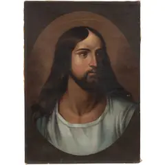 Cristo, MÉXICO, FINALES DEL SIGLO XIX, Óleo sobre tela