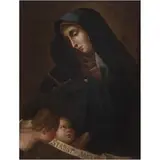 A la Manera de Carlo Dolci, VIRGEN DOLOROSA, Óleo sobre tela