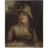 Retrato de Dama, EUROPA, SIGLO XIX, Óleo sobre tela