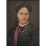 Retrato de Dama, MÉXICO, CA., 1900, Óleo sobre tela