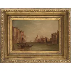 Alfred Pollentine, VISTA DEL GRAN CANAL DE VENECIA, Óleo sobre tela