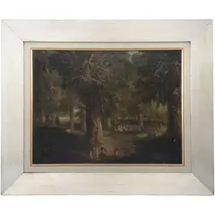 Manuel Serrano, ROTONDA DEL BOSQUE DE CHAPULTEPEC, Óleo sobre tela