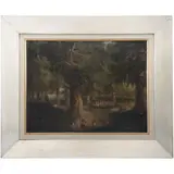 Manuel Serrano, ROTONDA DEL BOSQUE DE CHAPULTEPEC, Óleo sobre tela