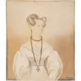 Jean-Michel Moreau, RETRATO DE DAMA, Gouache, acuarela y grafito sobre papel
