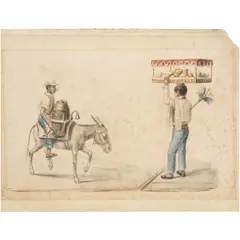 A. A. Bonnaffé, AGUADOR Y BIZCOCHERO, Acuarela sobre papel