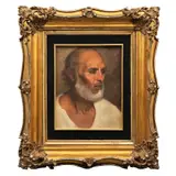 Anónimo, Retrato de anciano, Óleo sobre tela