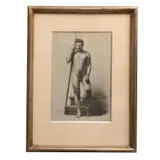 Mateo Saldaña, Desnudo masculino, 1895, Lápiz sobre papel