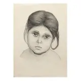 Fanny Rabel, Cabeza de niña, Litografía sin numero de tiraje