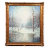 Howard B. Spencer, Paisaje invernal, Óleo sobre tela