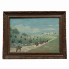 J.r. Ramos, Rumbo a la hacienda, Óleo sobre tela