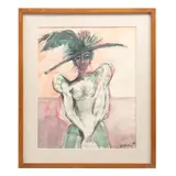 Gonzalo Utrilla, Brazileña, Acuarela sobre papel