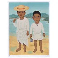 Gustavo Montoya, La playa, de la serie Niños Mexicanos, Serigrafía 172 / 250