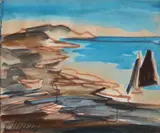 Markey Robinson, Seascape, Watercolour