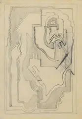 Mainie Jellet, Abstract, Pencil Drawing