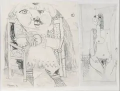 Neville Johnson, Figures, Pencil Drawing