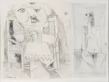 Neville Johnson, Figures, Pencil Drawing