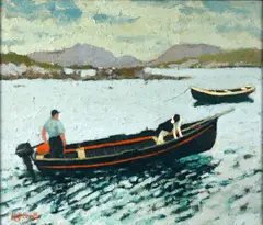 Norman J. Smyth, The Ferryman, Oil on Canvas