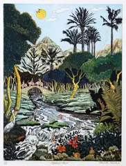 Pamela Leonard, Elephant Trail, Etching. Edition 23 of 30