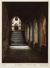 Peter Knuttel, The Cloisters St Columbus College, Lithograph. Edition 41 of 200.