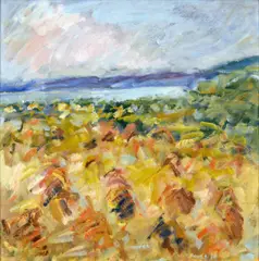 Robert Bottom, Harvest Time, Fanad, Co. Donegal, Oil on Board