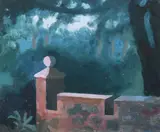 Simon McKinstry, Garden Wall, Oil on Board